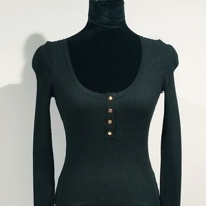 Black long sleeve bodysuit